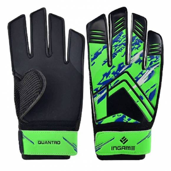 Перчатки футбольные INGAME QAUNTRO IQ-102 зеленые