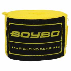 Бинты боксерские BoyBo хлопок 4,5м Желтый 4,5м