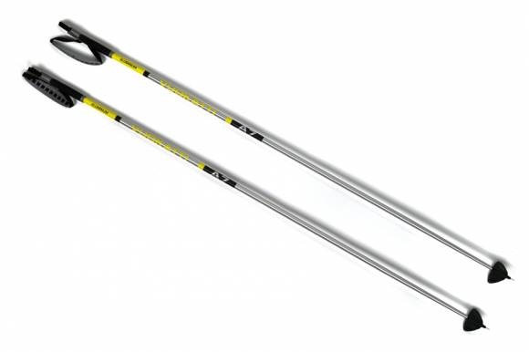 Палки лыжные Vuokatti Black/Yellow ALU