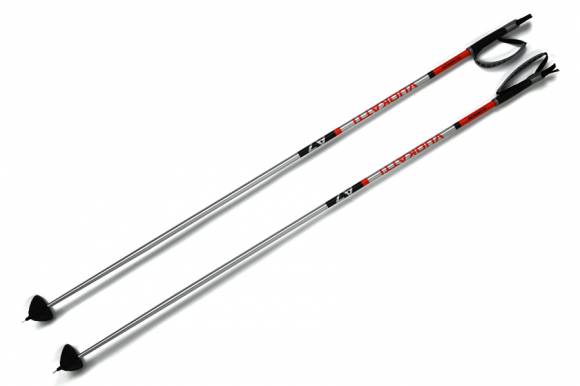 Палки лыжные Vuokatti Black/Red ALU
