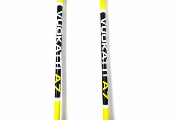 Палки лыжные Vuokatti Black/Yellow гибрид 35/65