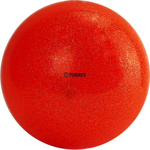 Мяч для художественной гимнастики блестки Torres d15-16см