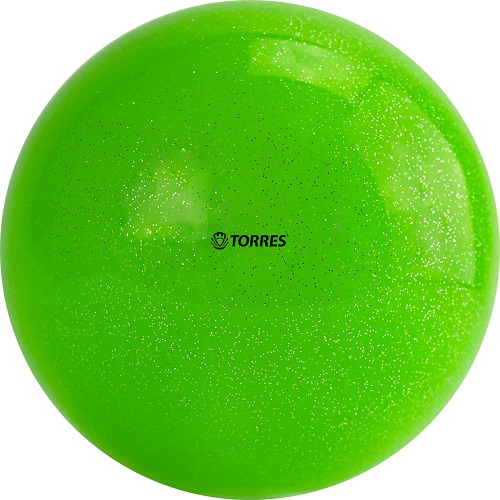 Мяч для художественной гимнастики блестки Torres d15-16см