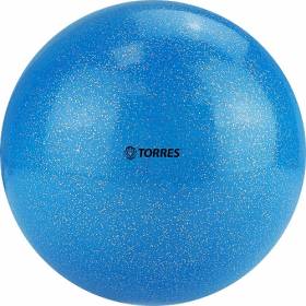 Мяч для художественной гимнастики блестки Torres d18-19см